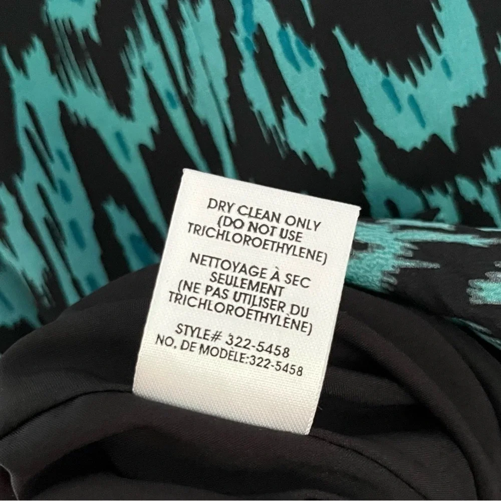 NWT Nanette Lepore‎ Silk Ruffle Women’s Chloe Dress in Blue and Black Size 0